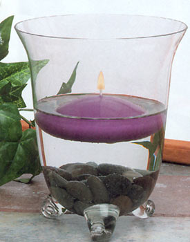 Footed Crystal Hurricane Candleholder