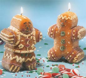 Sugar Coated Gingerbread Candles