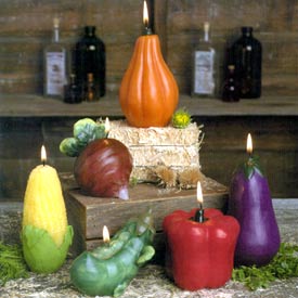 Sculpted Vegetable Candles - Pumpkin