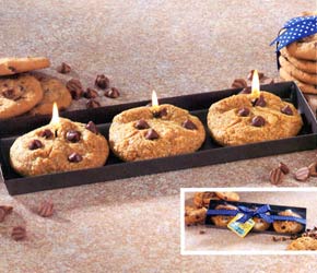 Cookie Candle 3-Pc Set on Metal Pan - 3-Pc Set - Best Cookie Candle 3-Pc Set on Metal Pan - 3-Pc Set