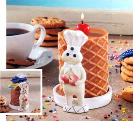 Doughboy Holder w/ Waffle Candle