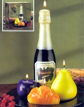 Champagne Bread & Fruit Gift Set champagne bottles