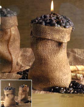Burlap Coffee Sack Candle