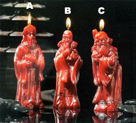 Chinese Wisemen Candles - Right (C.) Chinese Wisemen Candles