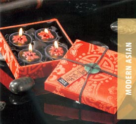 Asian Tealights 4-Pc Gift Set Asian Tealights 4-Pc Gift Set