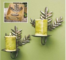 Metal Leaf Wall Sconce