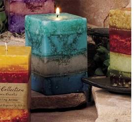 Soothing Four Layer Square Pillar Candles