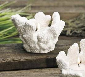 Coral Single Tea Light Candle Holder